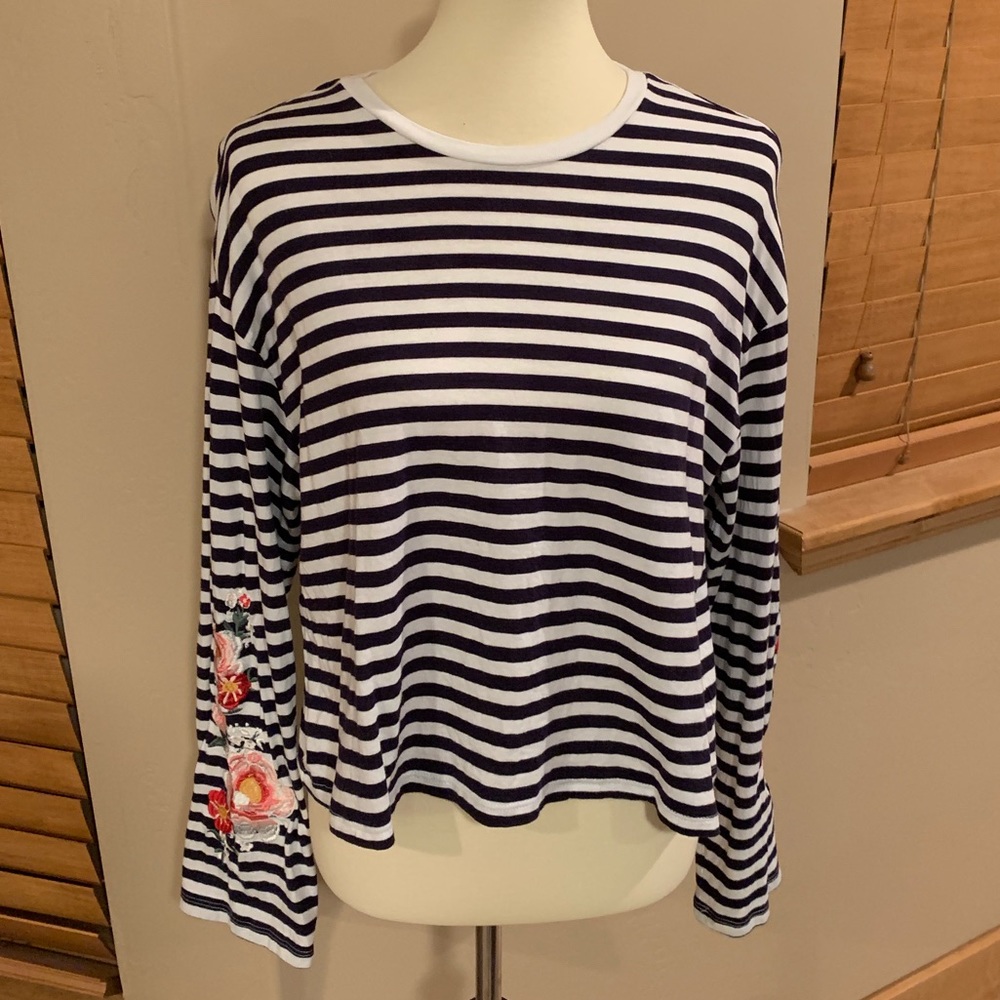 H&M Divided Long Sleeve Embroidered Shirt